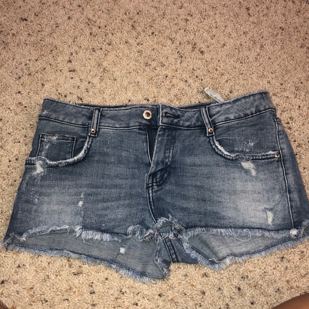 Zara blue jean shorts